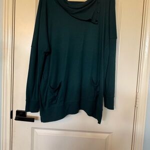 French Laundry Teal Knit Top